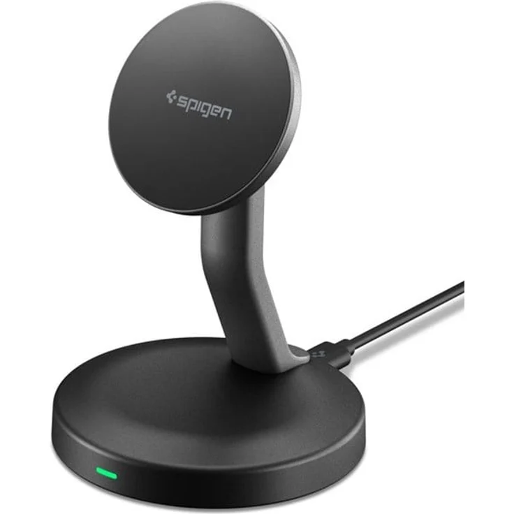 Spigen Essential MagSafe Wireless Charger 15W EF151MS, Magnetischer Ladegerät mit 30° Standfuß, schwarz – Bild 9