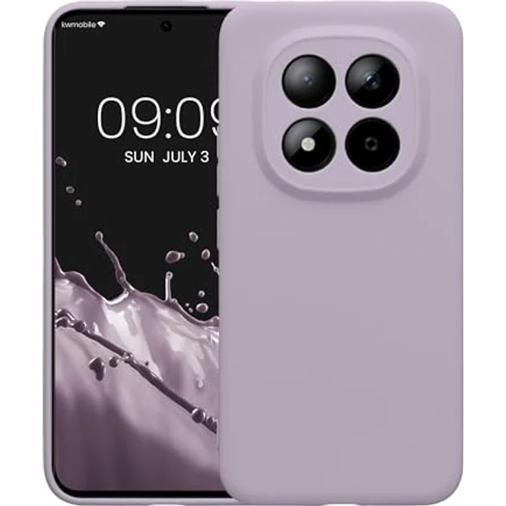 kwmobile Handyhülle für Xiaomi Redmi Note 15 Pro+ 5G / Poco M8 Pro 5G, elastisches Silikon Case in Lavendel, reißfest und rutschfest – Bild 5