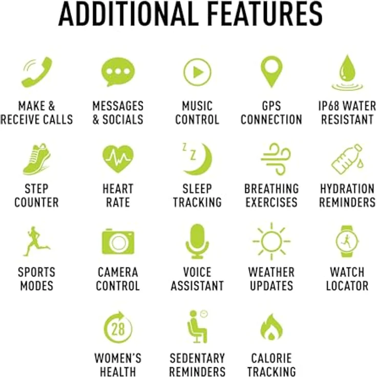 Reflex Active Smart Watch Series 42, Amoled Display, Anruffunktion, Health & Lifestyle Features – Bild 8