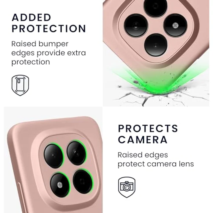 kwmobile Handyhülle für Xiaomi Redmi Note 15 Pro+ 5G / Poco M8 Pro 5G, weiche Silikon Case in Metallic Rosegold, rutschfest und reißfest mit präzisen Kameralöchern – Bild 3