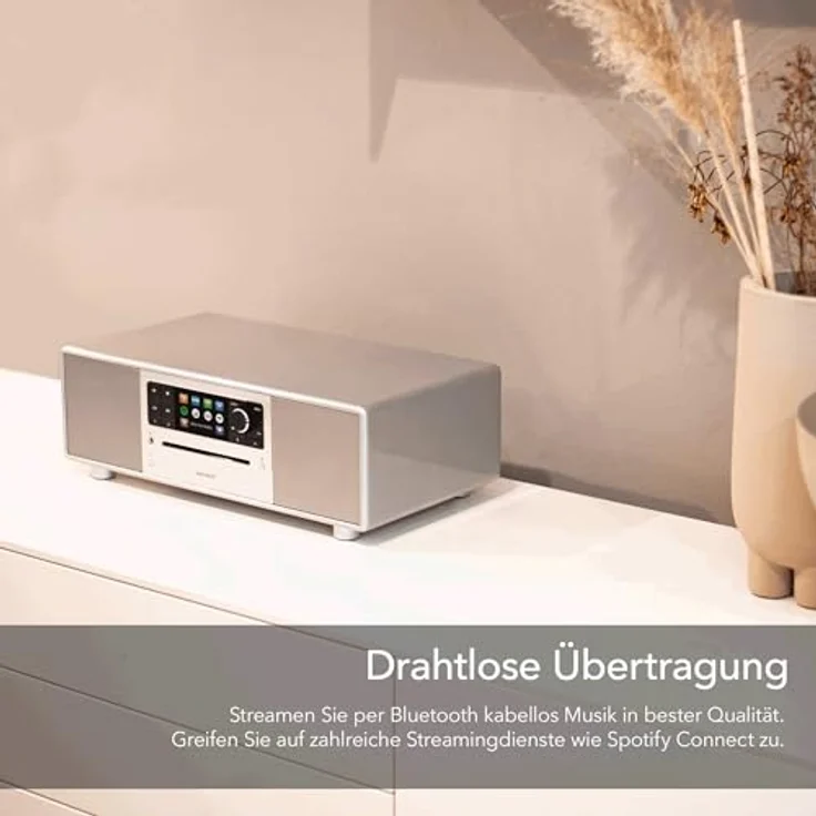 sonoro Prestige Kompaktanlage, CD Player, Bluetooth, Internetradio (UKW, WLAN, DAB Plus, Spotify, Deezer), Silber – Bild 6