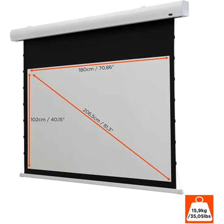 celexon HomeCinema Motorleinwand Tension 180 x 102 cm, 80'' - MWHT – Bild 3