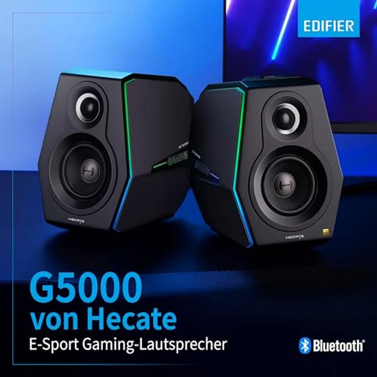 Edifier Aktivboxen G5000 2.0 Bluetooth Gaming RGB schwarz – Bild 3