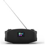 Xoro Outdoor Radio DAB 800, IP44 wasserfest, Bluetooth, Akku bis 12 Stunden, 2x10W DSP Stereoboxen, schwarz