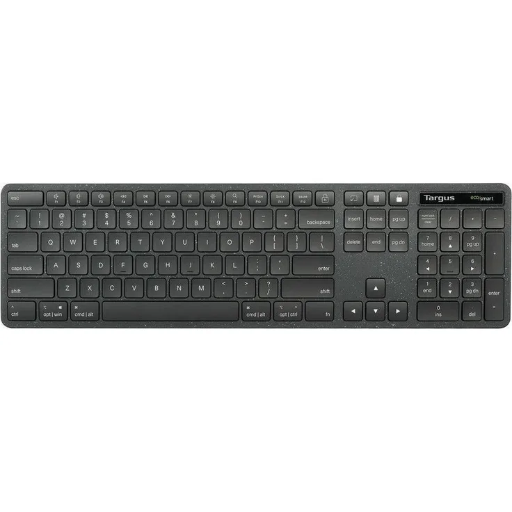 Targus EcoSmart AKB874NO, Volle Größe Tastatur (100%), Kabelgebunden, USB, QWERTY, Schwarz