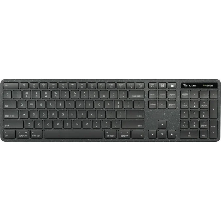 Targus EcoSmart AKB874NO, Volle Größe Tastatur (100%), Kabelgebunden, USB, QWERTY, Schwarz