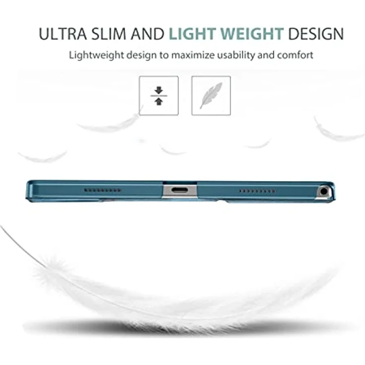 ProCase Hülle für Galaxy Tab A8 10.5” (SM-X200/X205) 2022, Ultra Dünn leichte Dreifach Falt Klapp Schutzhülle mit Translucent Frosted Rückhülle – Teal – Bild 5