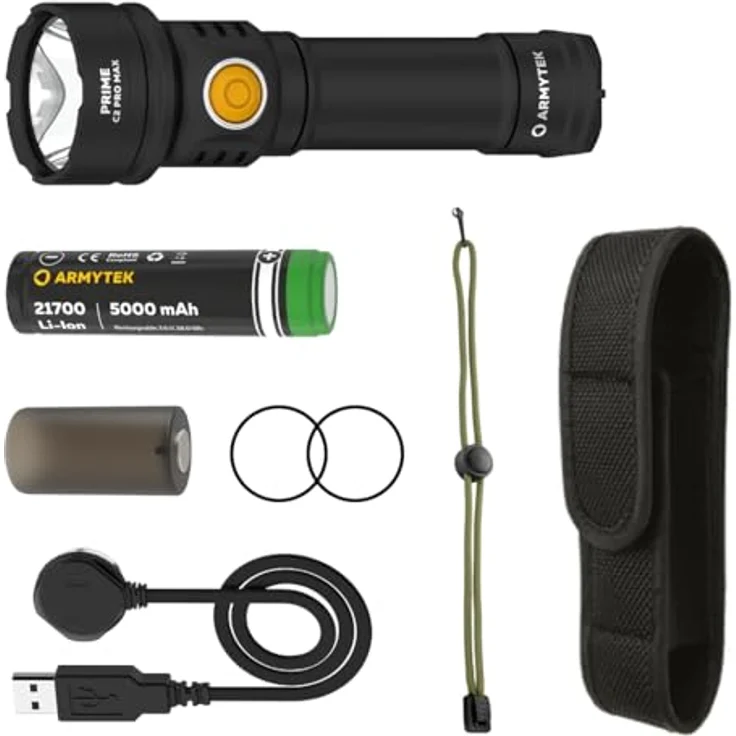 Armytek EDC Taschenlampe Prime C2 Pro Max Warmweiss 3720 lumens – Bild 1