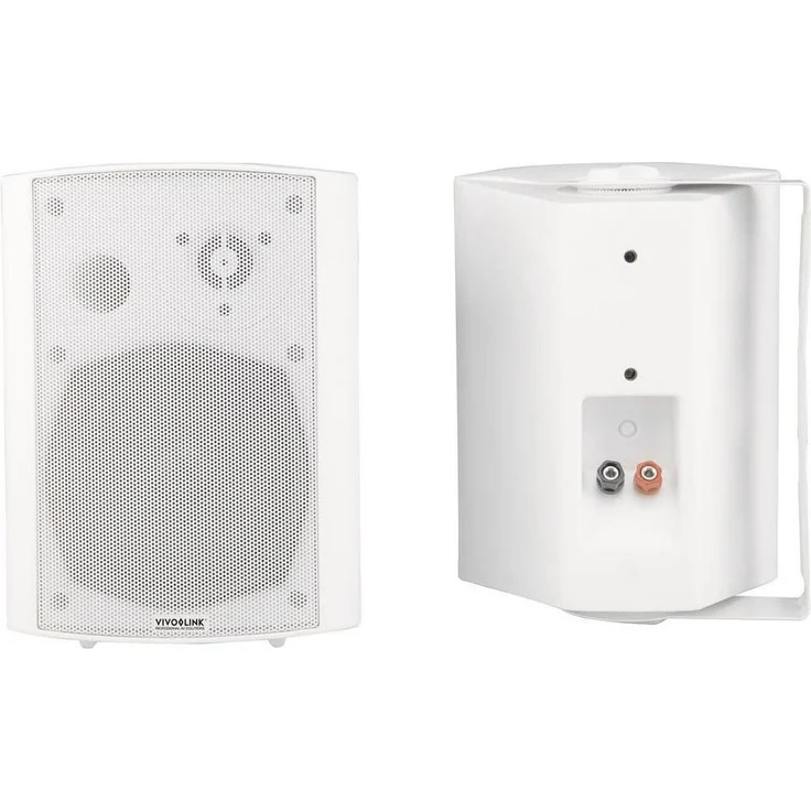 Vivolink VLSP65AW, Aktives PA Lautsprecher Set, 30 W, professioneller Stereo-Klang, Weiß