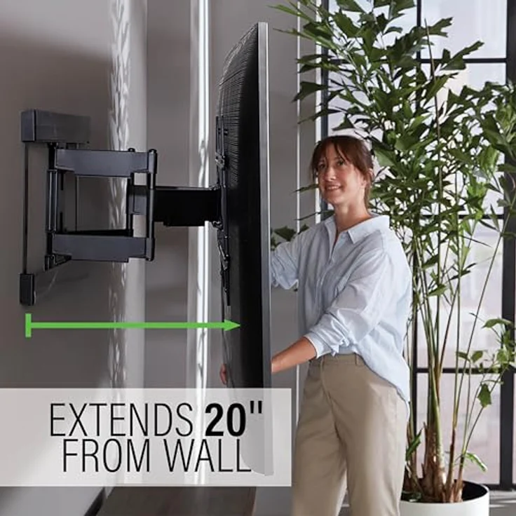 Sanus VLFS820-B2, TV Wandhalterung für 40"-90" Fernseher, 56 kg, Full Motion, Schwarz – Bild 3