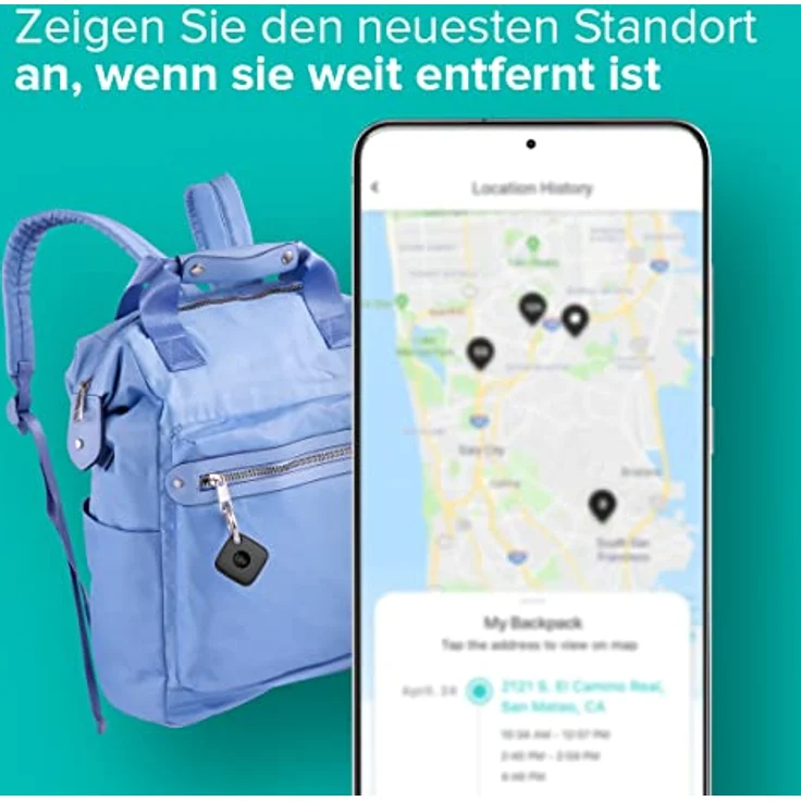 Tile Mate (2022) Bluetooth Schlüsselfinder, 2er Pack, 60m Reichweite, inkl. Community Suchfunktion, iOS & Android App, Alexa & Google Home kompatibel, schwarz – Bild 4