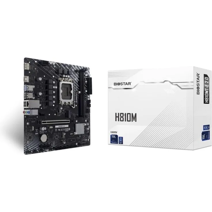 Biostar H810MTE 2.0, Micro ATX Mainboard für Intel Prozessoren mit HDMI und USB 3.2