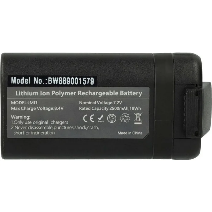 vhbw Akku Ersatz für DJI 198151, 1000007355 - Li-Ion Drohnen-Akku mit 2500 mAh und 7,4 V, schwarz, leistungsstarker und wiederaufladbarer Akku für DJI Mavic Mini