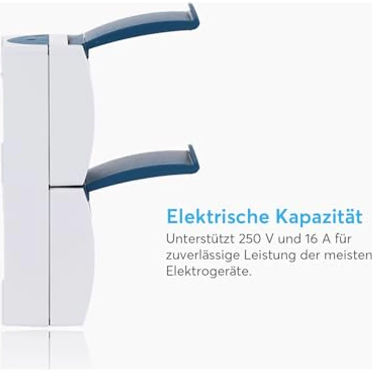 Busch-Jaeger 20-02 EW-53 SCHUKO® Steckdose 2-fach, Thermoplast, grau ocean®, IP 44, vorverdrahtet mit Klappdeckel – Bild 3