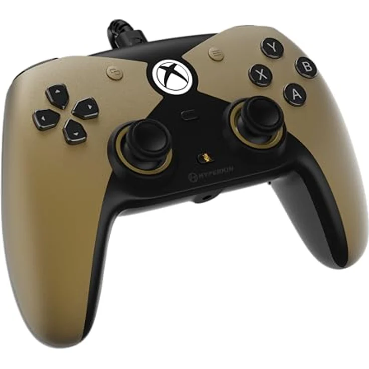Hyperkin Controller Competitor, professioneller Gaming Controller für Xbox und PC, Gold-Schwarz, driftfreie Joysticks, programmierbare Tasten – Bild 1