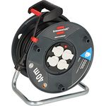 Brennenstuhl Garant V2 Kabeltrommel 40m (Made in Germany, Einsatz im Innenbereich, 4 Schutzkontakt-Steckdosen mit selbstschließenden Deckeln, mit ergonomischem Handgriff)