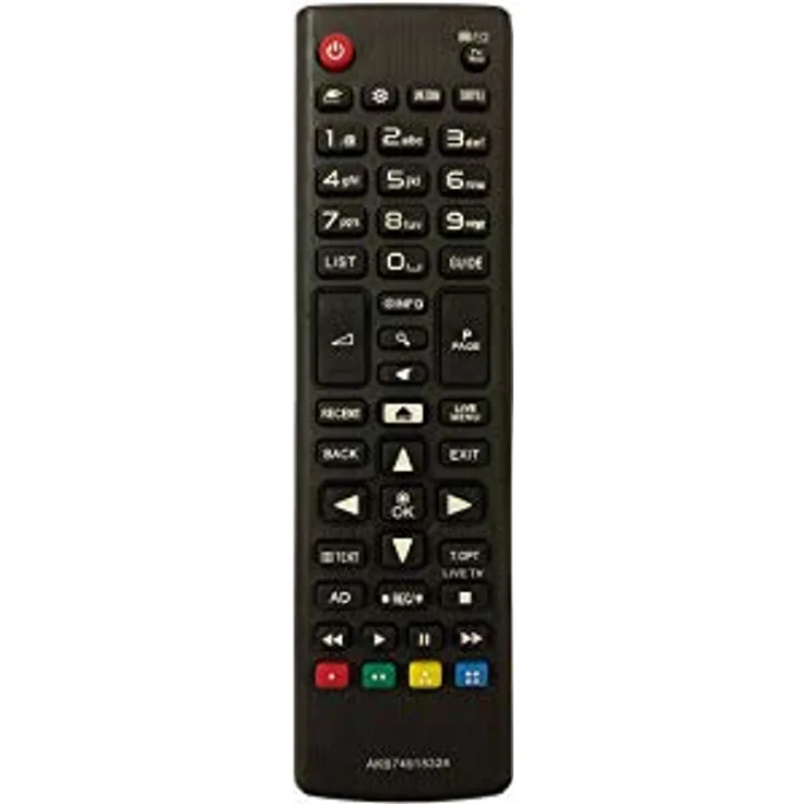 Alltro Ersatz TV Fernbedienung für LG AKB73975778, kompatibel mit Samsung TV, Reichweite 10 m, Maße 2.2 cm x 4.6 cm x 23 cm, leicht 88 g