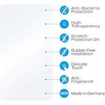 upscreen Antibakterielle Schutzfolie für Vorwerk Thermomix TM7 Klare Displayschutz-Folie, Anti-Bacteria, Anti-Fingerprint, Blasenfreie Montage, Made in Germany