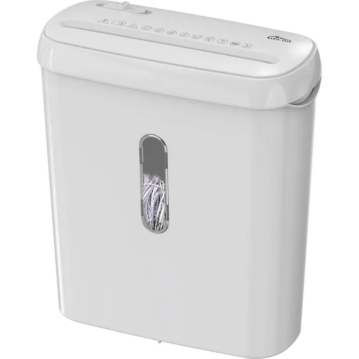 Media-Tech SHREDDER WHITE MT223, Aktenvernichter mit Sicherheitsstufe P-4, 90 Blatt Kapazität, leiser Betrieb, Touch-Steuerung, weiß
