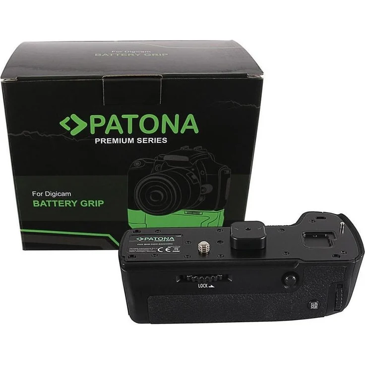 Patona Batteriegriff DMW-BGGH5RC für Panasonic GH5, Schwarz, inkl. Fernbedienung, ergonomisch, für 1 x DMW-BLF19 Akku