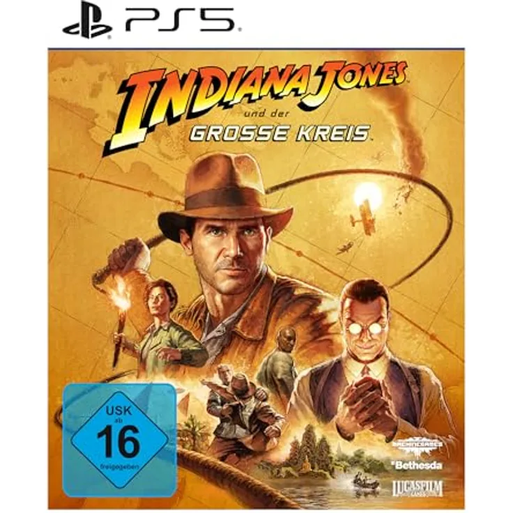 Xbox Indiana Jones und der Große Kreis: Standard Edition - PlayStation 5, First-Person-Einzelspieler-Abenteuer in spannender Storyline, mit dynamischem Gameplay und Peitschenkampf