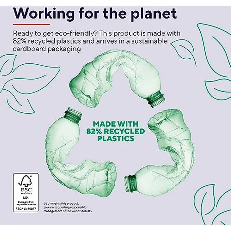 Trust Mydo Leise Funkmaus, 82% aus Recyclingkunststoff, 1000-1800 DPI, Verstaubarer USB Mikroempfänger, RF 2.4GHz, für Rechts- und Linkshänder, Maus Kabellos für Laptop, PC, Mac - Schwarz – Bild 3