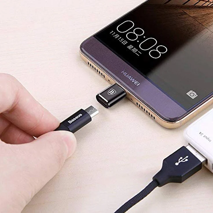 Baseus Adapter - Micro USB female to Type C male - (CAMOTG-01) Black – Bild 8