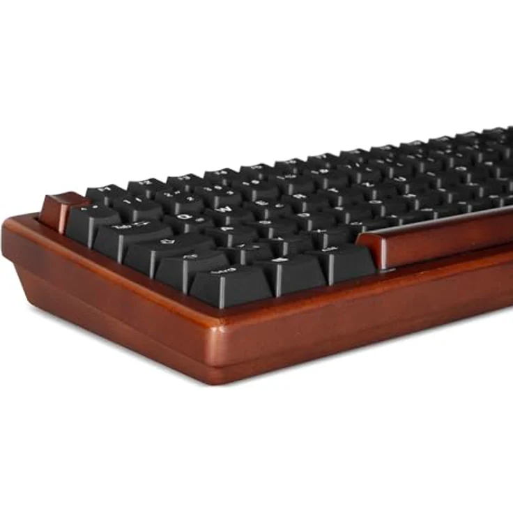 Sharkoon SKILLER SGK50 S3 Wood PBT, Gaming-Tastatur mit 75%-Layout, Gateron G Pro 3.0 Yellow Switches, RGB-Beleuchtung, Holzoptik, Schwarz – Bild 3