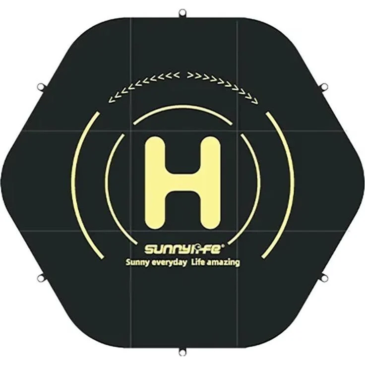 Sunnylife Landing Pad TJP10, Drohnen Landegestell 110 cm hexagon, doppelseitig, wasserdicht, inklusive Tragetasche und 6 Stabilisierungsnadeln – Bild 1