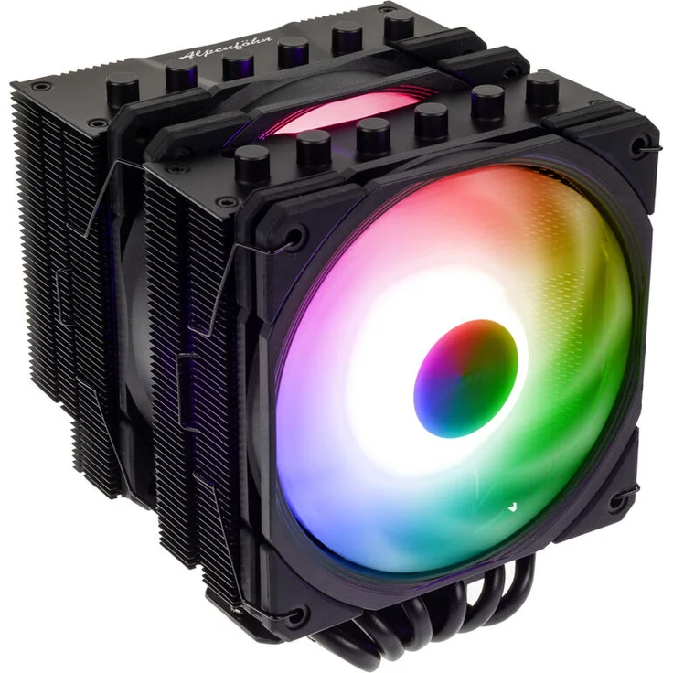 Alpenföhn Brocken 4 Max ARGB CPU-Kühler, 2x 120mm, hohe Kühlleistung bis 260 W TDP, schwarz, für AMD & Intel geeignet – Bild 1