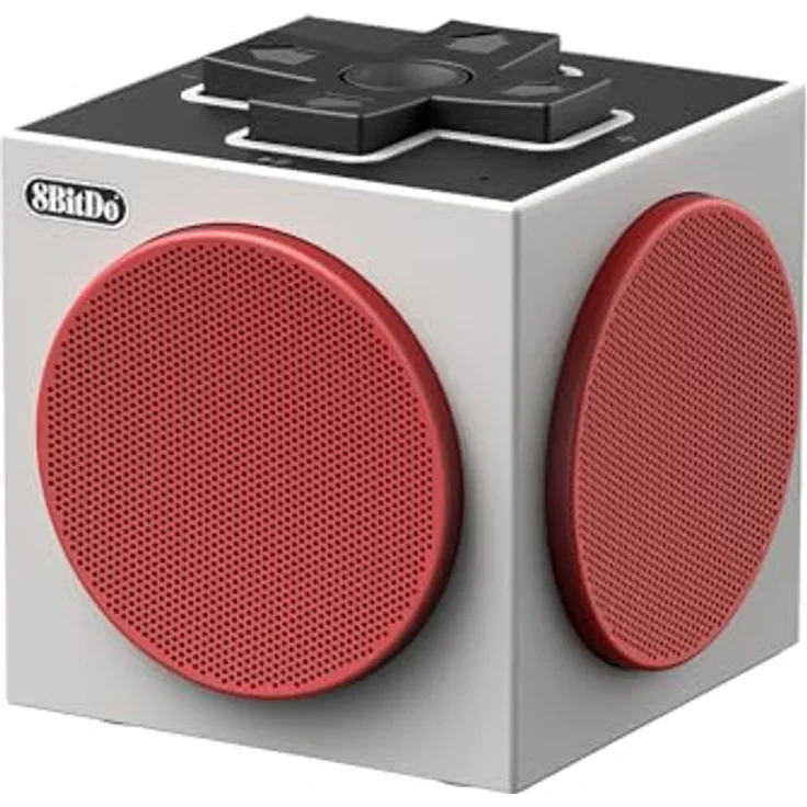 8BitDo Retro Cube 2 Speaker, Tragbarer Bluetooth Lautsprecher mit Stereo Sound, Wireless Charging Dock, Bluetooth 5.3/2.4G/kabelgebunden, N Edition – Bild 2
