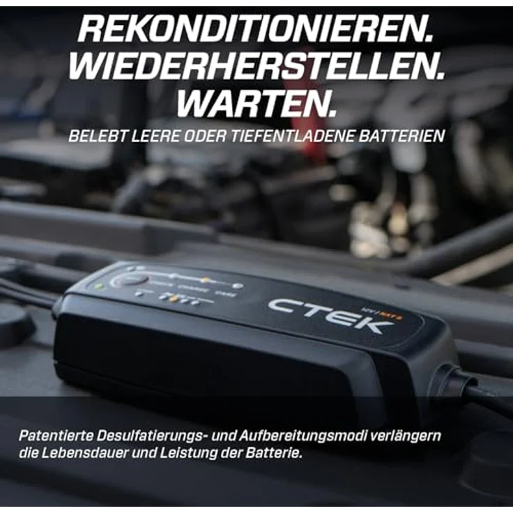 CTEK NXT 5, Automatikladegerät 12V für Blei-Säure- und Lithium-Batterien, 5A, Rekonditionierungsmodus, vollautomatisch – Bild 5