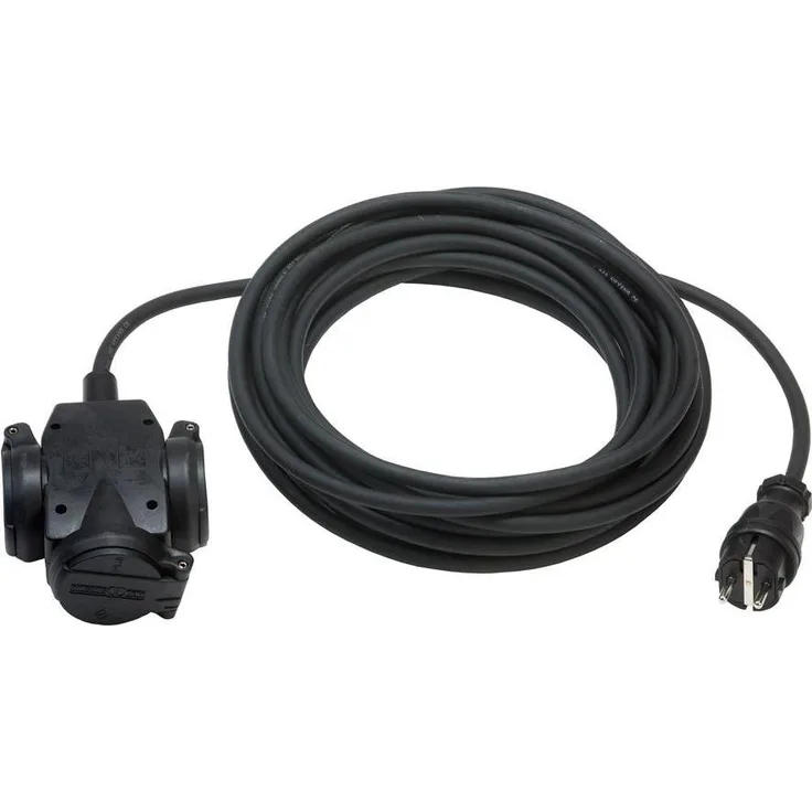 Kalthoff Verlängerungskabel Althoff Dreifach Verteiler IP44, 10 Meter H07RN-F3G1,5 Neopren, max. 3600 Watt, für Innen- und Außenbereich