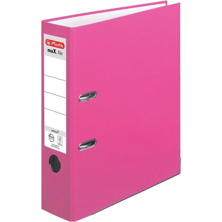 Herlitz Aktenordner maX.file protect, breit, DIN A4, mit Griffloch und Kantenschutz – Bild 1