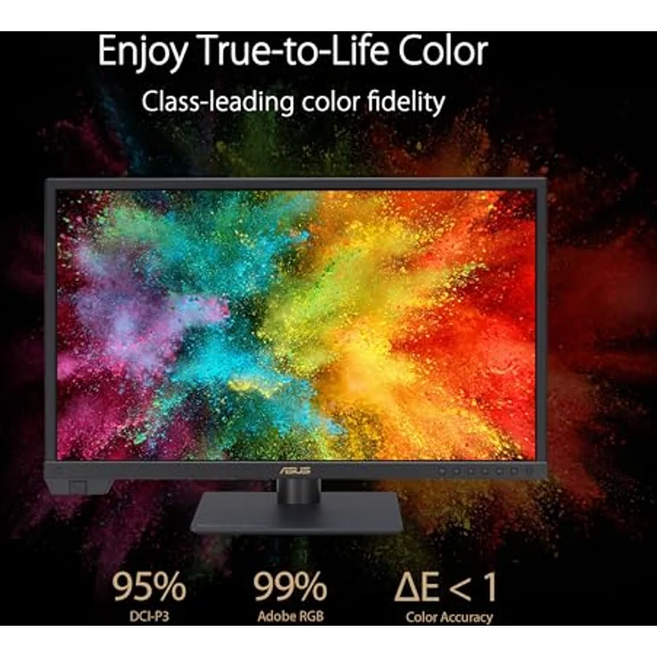 ASUS ProArt PA24US - 23,6 Zoll 4K UHD Professioneller Monitor - 16:9 IPS, 3840x2160 - HDR10, HLG, 10-bit, Farbmessgerät, 12G SDI, USB-C 80W, Speaker – Bild 4