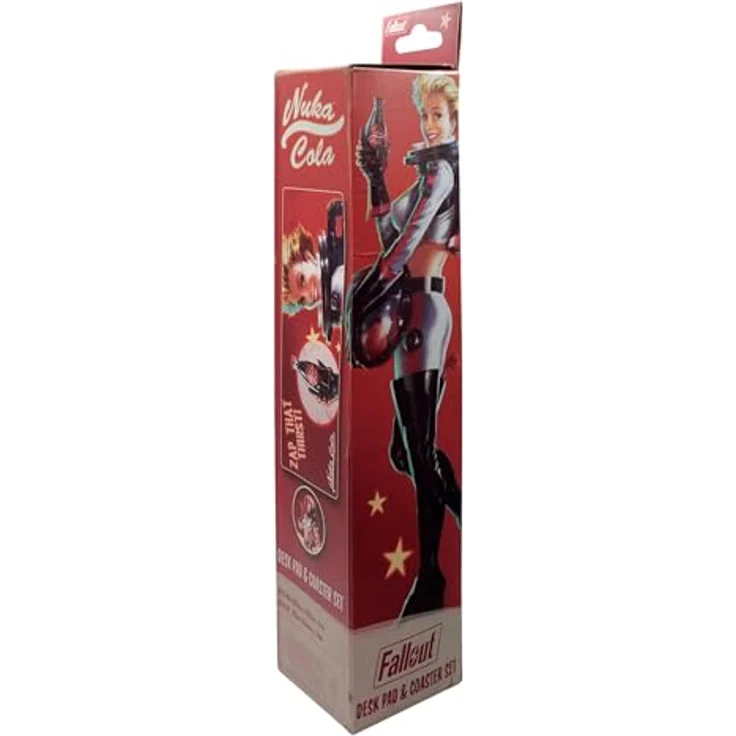 Fanattik Gaming Mauspad Fallout, Schreibtischunterlage mit Untersetzer Nuka-Cola, 80 x 30 cm – Bild 7