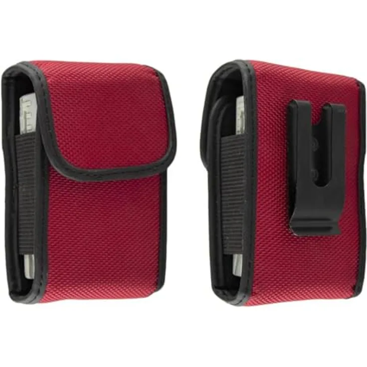 caseroxx Funkmeldertasche für Swissphone & andere Melder, robust mit Klettverschluss und Gürtelclip, Nylon in Ihrer Wunschfarbe