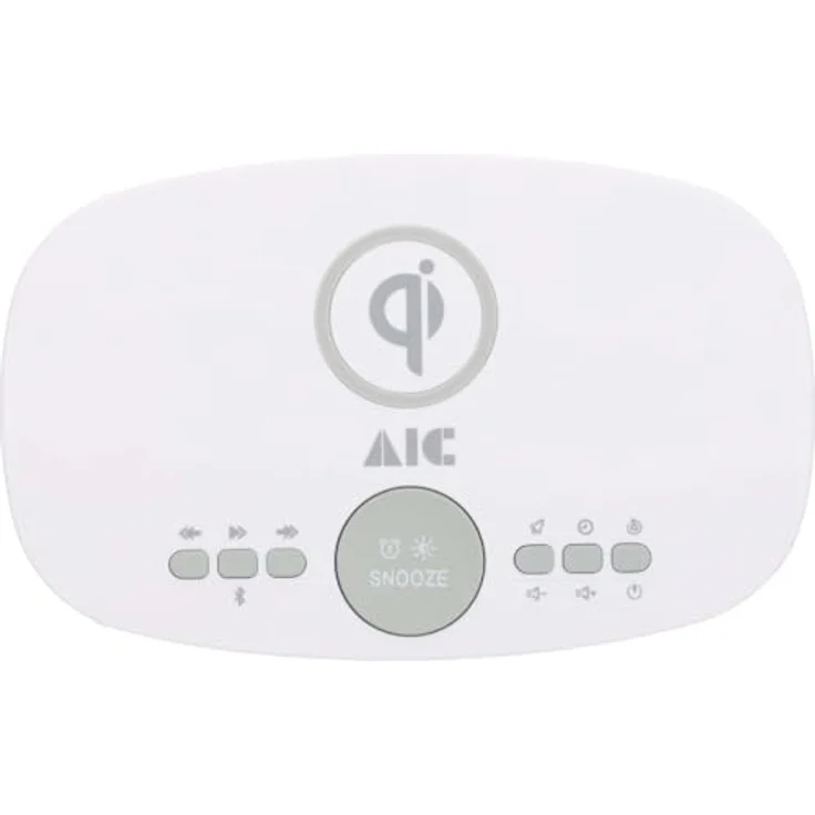 AIC AIC 28 BT, Radiowecker mit Bluetooth, USB, induktivem Laden und weißem LED-Display – Bild 4