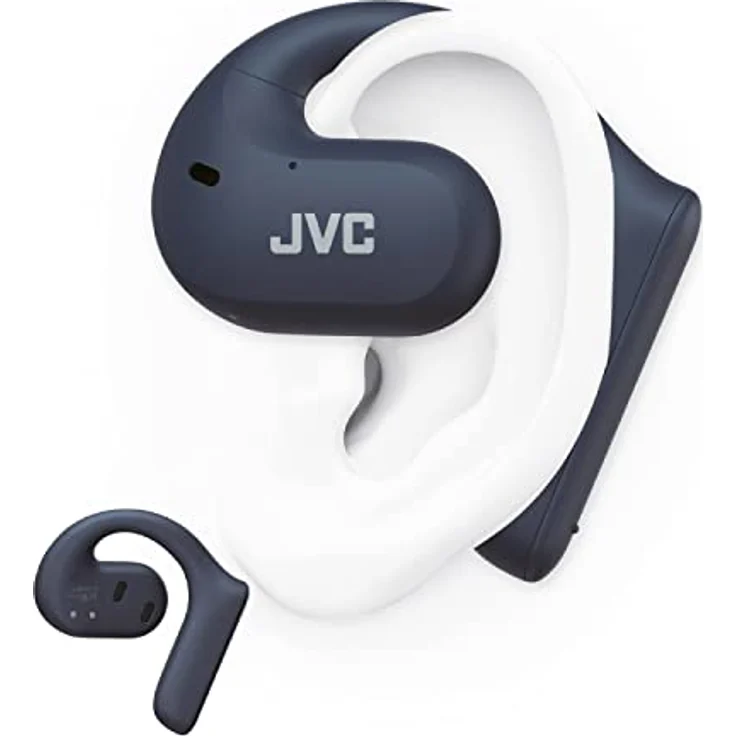 JVC Nearphones HA-NP35T-A, True Wireless Earbuds, Open Ear Design, Noise Cancelling, IPX4, Mikrofon-Muting, 17 Std. Laufzeit, BT 5.1, (Blau) – Bild 1