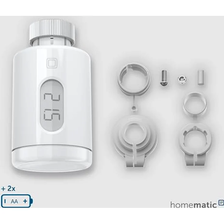 Homematic IP Smart Home Heizkörperthermostat – Pure, digitaler Thermostat Heizung, Steuerung per App, Alexa, Google Assistant, einfache Installation, Energie sparen, 161046A0, klassisches Design mit E-Paper-Display – Bild 5