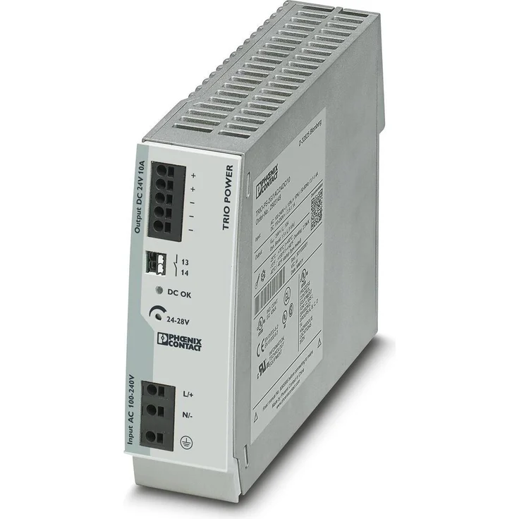 Phoenix Contact TRIO-PS-2G/1AC/24DC/10, Hutschienen-Netzteil 24 V/DC 10 A, robust bei -25 bis 70 °C, IP20, kompakt 42x160x130 mm, 1,2 kg