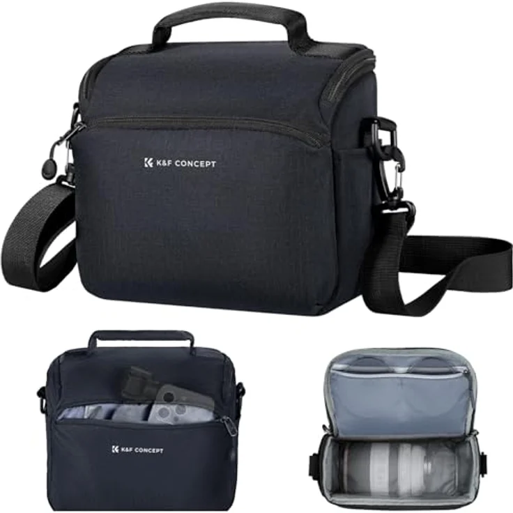 K&F CONCEPT Kamera-Rucksack, SLR-Umhängetasche mit herausnehmbarer Trennwand, tiefblau – Bild 1