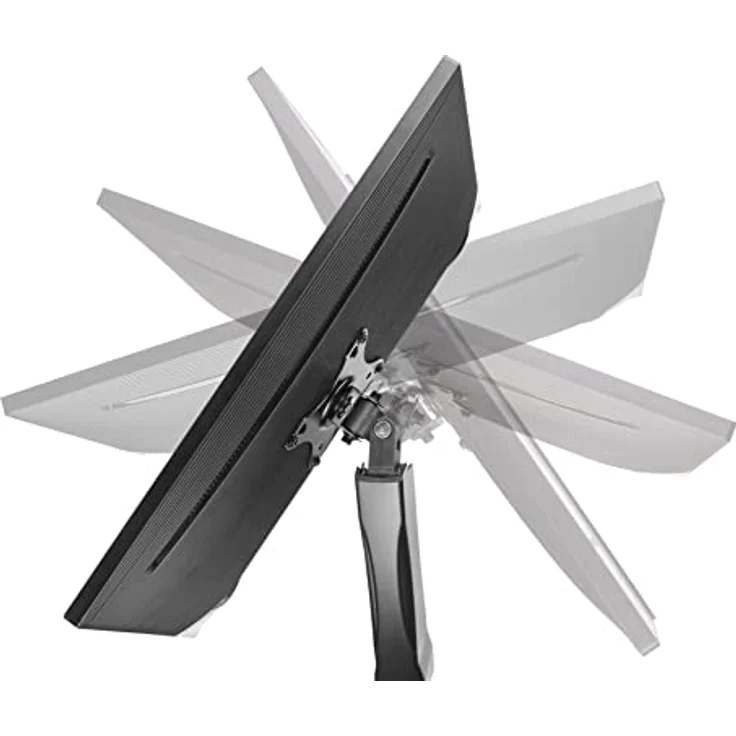 Deltaco ARM-1300, Flachbildschirm-Tischhalterung für 32 Zoll Monitore, vollbeweglich mit Gasfeder, Schwarz – Bild 4