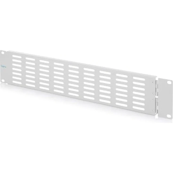 DIGITUS 19 Zoll Blindabdeckung mit Lüftungsschlitzen & Scharnier, modular einsetzbar, 2HE – Bild 1