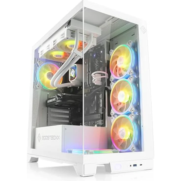 Boost Boxx Gaming PC mit Windows 11 Home, AMD Ryzen 7 7700 8X 3800 MHz, 2000 GB M.2 SSD, 32 GB DDR5-RAM, NVIDIA GeForce RTX 4060 Ti, ASUS Mainboard, USB 3.2, M10730H – Bild 1