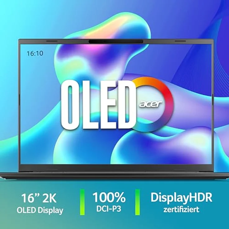 Acer Aspire 16 AI OLED, 16" Notebook mit Intel Core Ultra 7 258V, 32 GB RAM, 1 TB SSD, grau – Bild 3