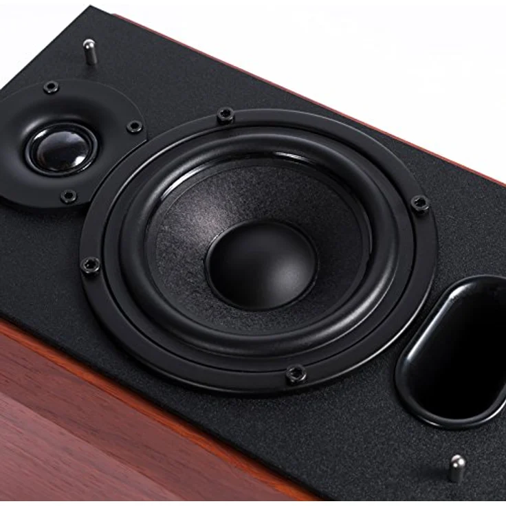 Edifier P17 Passive Regallautsprecher Paar 2-Wege-Lautsprecher mit eingebauter Wandhalterung, Perfekt für 5.1, 7.1 oder 11.1 Seiten- Heck Surround Setup, Benötigt Verstärker oder Empfänger zum Betrieb Regallautsprecher - 20 Watt - schwarz, Holz – Bild 4
