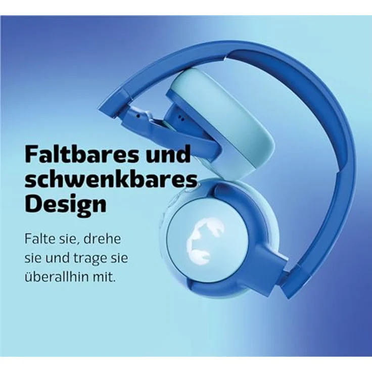 Fresh 'n Rebel Code Junior, Kabellose Bluetooth-Kopfhörer für Kinder, sicherer Klang (<85dB), inkl. Audiokabel, LED-Lichteffekte, 48 Std. Spielzeit (Wavy Water) – Bild 5