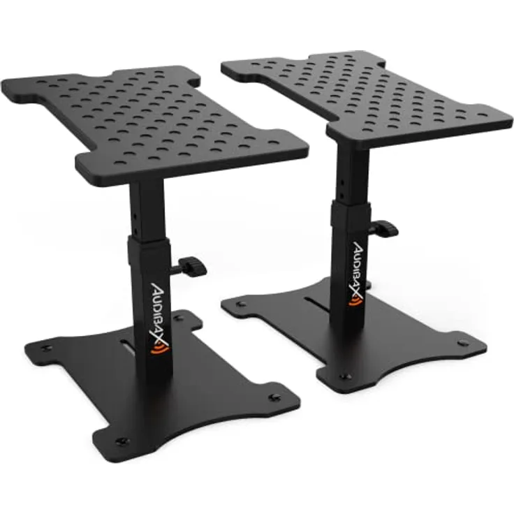 Audibax Neo STM-30 Soportes de Mesa Regulables para Monitor Estudio y Altavoz (Pareja)