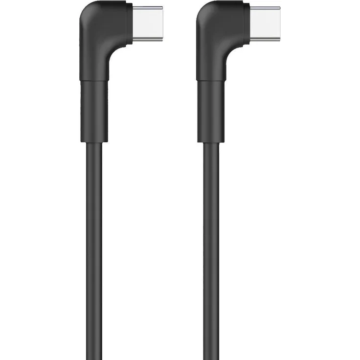 Maxlife MXUC 09 USB C auf USB C Winkelkabel, 1 m, 60W, ergonomische Nutzung, Schwarz